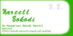 marcell bokodi business card